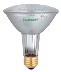 Sylvania CAPSYLITE® 16159 Directional Single Life Reflector Lamp, 39 W, E26 Medium Tungsten Halogen Lamp, PAR30LN Shape, 550 Lumens