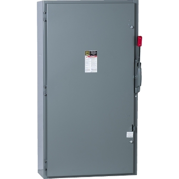 Schneider Electric CH325N Fusible Heavy Duty Single Throw Disconnect Switch, 240/250 VAC/VDC, 400 A, 50 hp, 125 hp, TPST Contact, 3 Poles