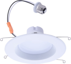 EIKO® DK6-12W/8/950-D-120-W/B Downlight Kit, LED Lamp, 12 W Fixture, 120 VAC, Aluminum Housing