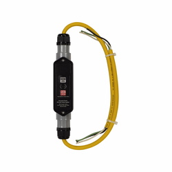 EATON GFI12M1NN Inline Portable GFI In-Line Cord Set, 120 VAC, (3) 12 AWG, 2 ft L