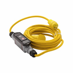 EATON GFI12M4NN Inline Portable GFI In-Line Cord Set, 120 VAC, (3) 12 AWG, 25 ft L