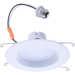 EIKO® DK6-12W/10/830-D-120-W/B Downlight Kit, LED Lamp, 12 W Fixture, 120 VAC, Aluminum Housing