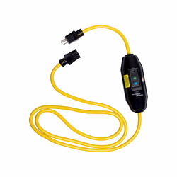 EATON Arrow Hart® GFI11M233 2-Pole 3-Wire Grounding Portable Watertight GFI In-Line Cord Set, 120 VAC, (3) 12 AWG, 6 ft L