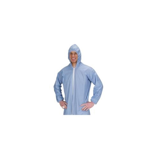 Lakeland® 07414-4XB Disposable Coverall With Elastic Wrist, 4XL, Blue, Pyrolon® Plus 2, 60 to 62 in Chest, 29 in L Inseam