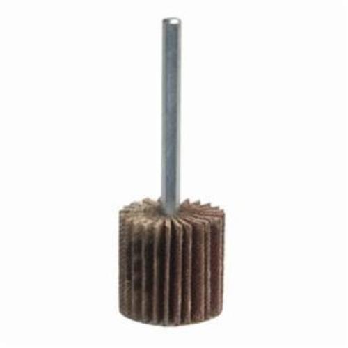 Merit® Grind-O-Flex™ 08834137410 High Performance Mini Small Diameter Coated Flap Wheel, 2-1/2 in Dia Wheel, 1 in W Face, 1/4 in Dia Shank, 60 Grit, Coarse Grade, Aluminum Oxide Abrasive