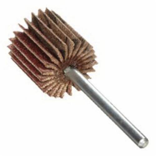 Merit® Grind-O-Flex™ 08834137484 Micro-Mini Super Finish Coated Flap Wheel, 5/8 in Dia Wheel, 5/8 in W Face, 1/8 in Dia Shank, 240 Grit, Very Fine Grade, Ceramic Alumina Abrasive