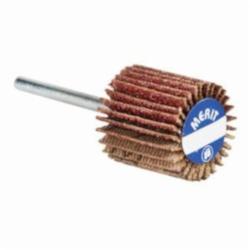 Merit® Grind-O-Flex™ 08834137595 Micro-Mini Small Diameter Coated Flap Wheel, 3/4 in Dia Wheel, 3/4 in W Face, 1/8 in Dia Shank, 320 Grit, Extra Fine Grade, Aluminum Oxide Abrasive