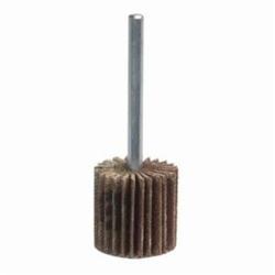 Merit® Grind-O-Flex™ 08834137601 Mini Super Finish Small Diameter Coated Flap Wheel, 1-3/16 in Dia Wheel, 1/4 in W Face, 1/4 in Dia Shank, 80 Grit, Medium Grade, Aluminum Oxide Abrasive