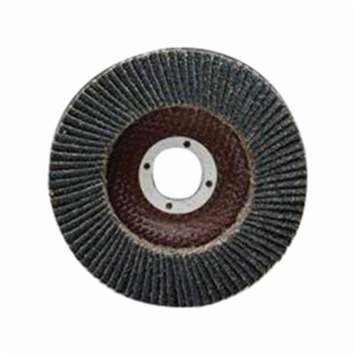Merit® PowerFlex® 08834190726 Center Mount High Density Coated Abrasive Flap Disc, 4-1/2 in Dia, 7/8 in Center Hole, P40 Grit, Extra Coarse Grade, Zirconia Alumina Abrasive, Type 29 Conical Disc