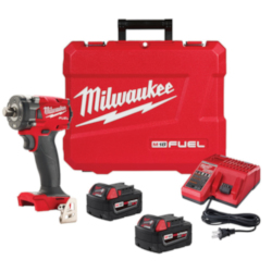 Milwaukee® 2855-22 M18™ FUEL™ Cordless Variable Compact Impact Wrench, 1/2 in, 250 in-lb Torque, 18 V, 4.9 in OAL