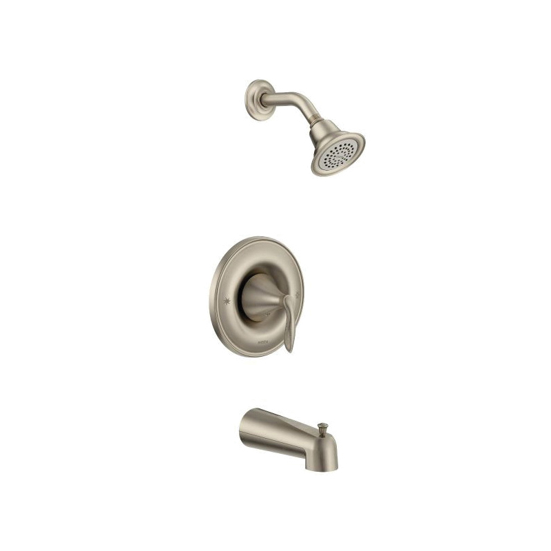 Moen® T2133BN Tub and Shower Trim, 2.5 gpm Shower, Brushed Nickel