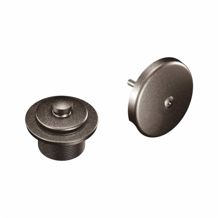 Moen® T90331ORB Drain Cover With Push-N-Lock Trim Kit, 1-1/2 in W x 1-1/2 in D, Metal, Oil Rubbed Bronze, Import