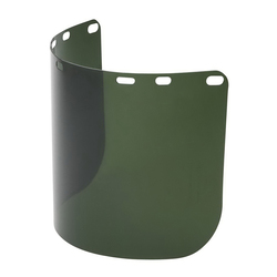 North® by Honeywell A8154G Faceshield Replacement Visor, Green, Polycarbonate, 8 in H x 15-1/2 in W x 0.04 in THK Visor, For Use With Headgears and Brackets, Specifications Met: ANSI Z87.1-2010