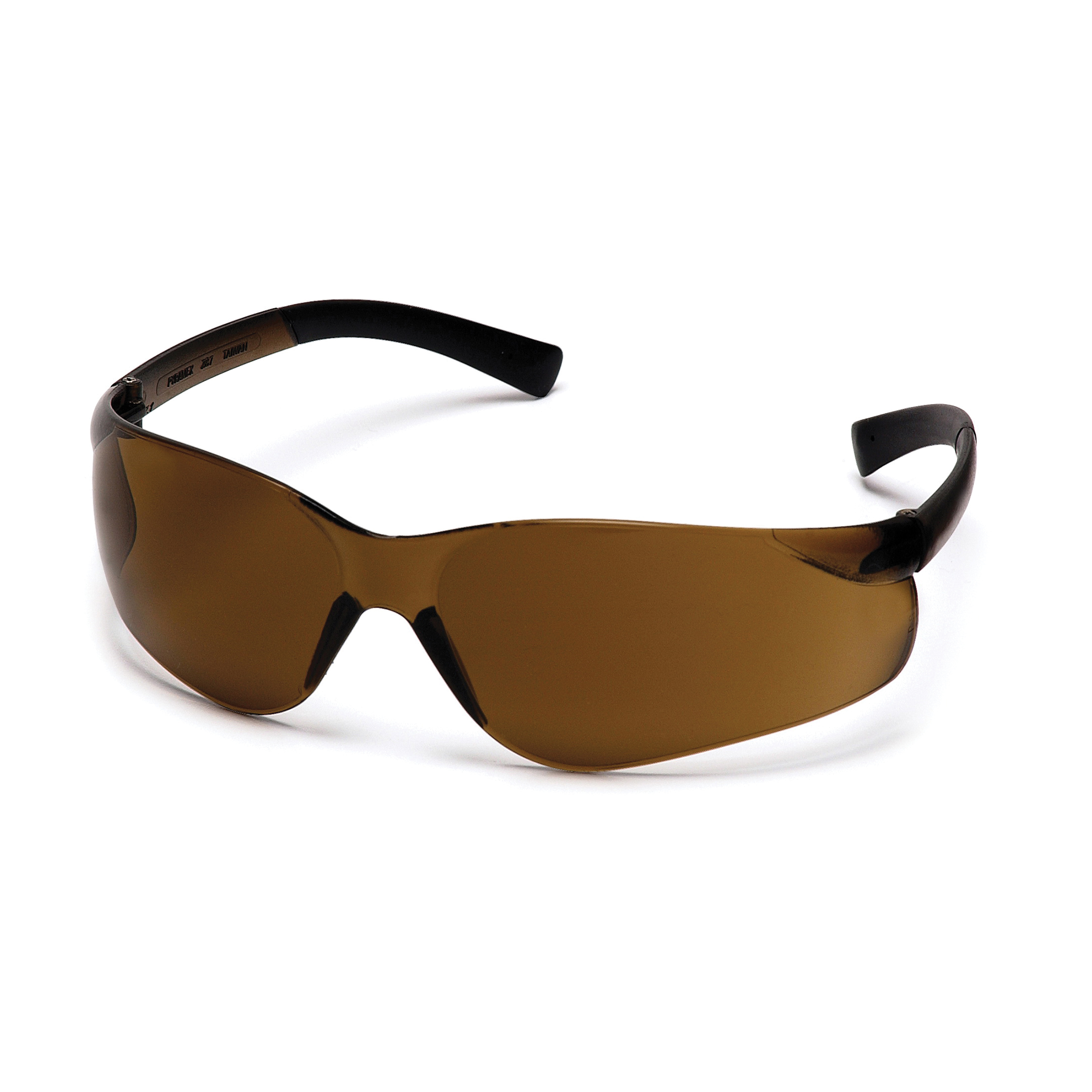 Pyramex® Ztek® S2515S Lightweight Safety Eyewear, Anti-Scratch, Coffee Lens, Coffee, Plastic Frame, Polycarbonate Lens, ANSI Z87.1, CAN/CSA Z94.3-15, CE EN166, MIL-PRF 32432