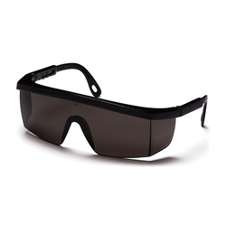 Pyramex® Integra® SB420S Single Lens Safety Glasses, Anti-Scratch, Gray Lens, Black, Nylon 6.6 Frame, Polycarbonate Lens, ANSI Z87.1, AS/NZS 1337, CAN/CSA Z94.3-15, CE EN166, MIL-PRF 32432