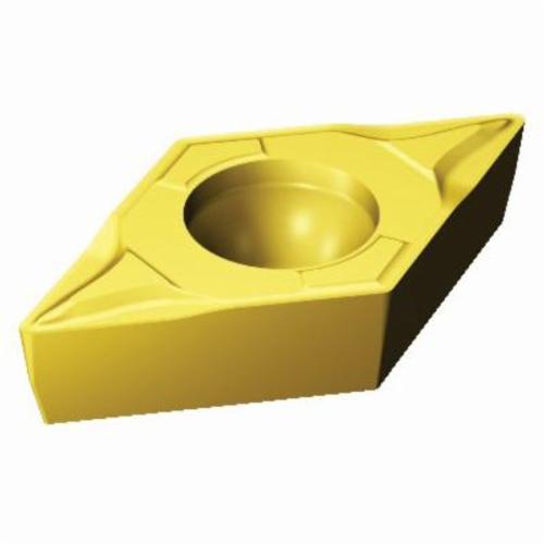 Sandvik Coromant 5730855 CoroTurn® 107 Turning Insert, ANSI Code: DCMT 2(1.5)1-MF 2015, DCMT Insert, Material Grade: M, 2(1.5)1 Insert, Diamond Shape, 07 Seat, Positive Rake, Neutral Cutting, For Use On Stainless Steel, Carbide, Manufacturer's Grade: 2015