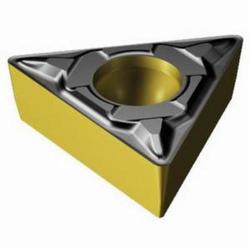 Sandvik Coromant 5755013 CoroTurn® 111 1-Sided Turning Insert, ANSI Code: TPMT 221-PF 4215, TPMT Insert, Material Grade: K, M, P, 221 Insert, Triangular Shape, 11 Seat, Positive Rake, Neutral Cutting, For Use On Cast Iron, Stainless Steel and Steel