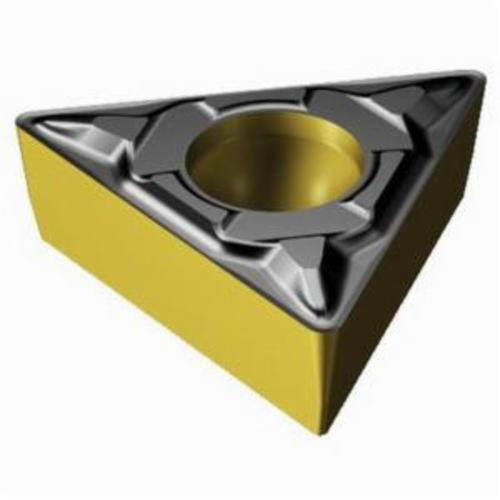 Sandvik Coromant 5755013 CoroTurn® 111 1-Sided Turning Insert, ANSI Code: TPMT 221-PF 4215, TPMT Insert, Material Grade: K, M, P, 221 Insert, Triangular Shape, 11 Seat, Positive Rake, Neutral Cutting, For Use On Cast Iron, Stainless Steel and Steel