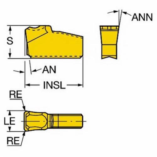 Sandvik Coromant 5758888 T-Max® Q-Cut Slitting Insert, ANSI Code: 330.20-30-AA 4240, 330.20-AA Insert, 20 mm Insert, Carbide, Manufacturer's Grade: 4240, Material Grade: K, N, M, P