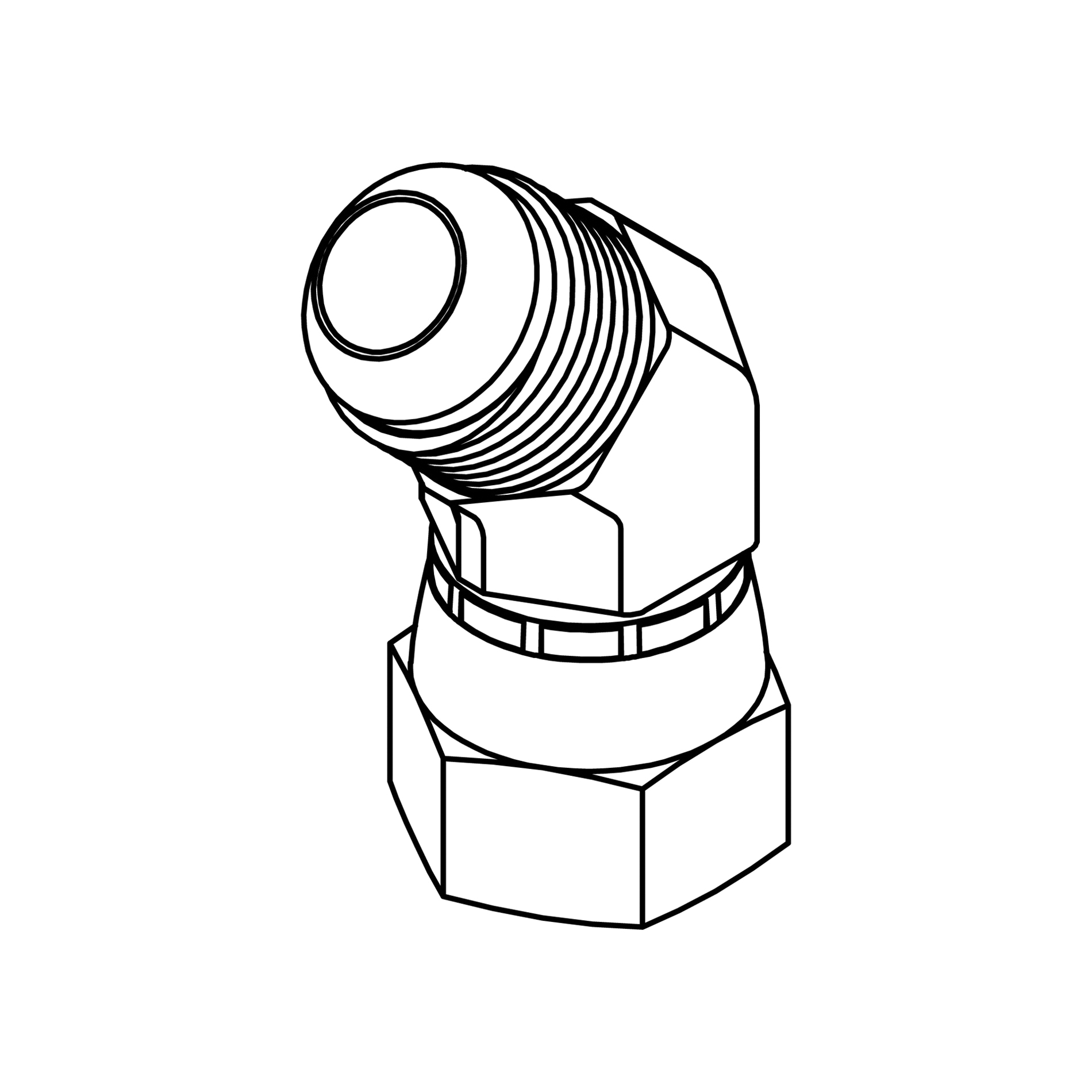 Tompkins® 1680941 6502 JIC Elbow, 7/16-20 Nominal, 37 deg Male JIC x Female JIC Swivel End Style, Steel, Import