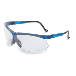 Uvex® by Honeywell HydroShield™ S3240HS Genesis® High Performance Safety Eyewear, HydroShield™ Anti-Fog, Clear Lens, Wrap Around Frame, Vapor Blue, Polycarbonate Frame, Polycarbonate Lens, ANSI Z87.1-1989, ANSI Z87.1-2003, CSA Z94.3, CA 18828, Military V0