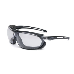 Uvex® by Honeywell S4040 Triade™ Sealed Eyewear, Uvextra® Anti-Fog, Clear Lens, Black, Foam Lined/Polycarbonate Frame, Polycarbonate Lens, ANSI Z87.1-2003, CSA Z94.3