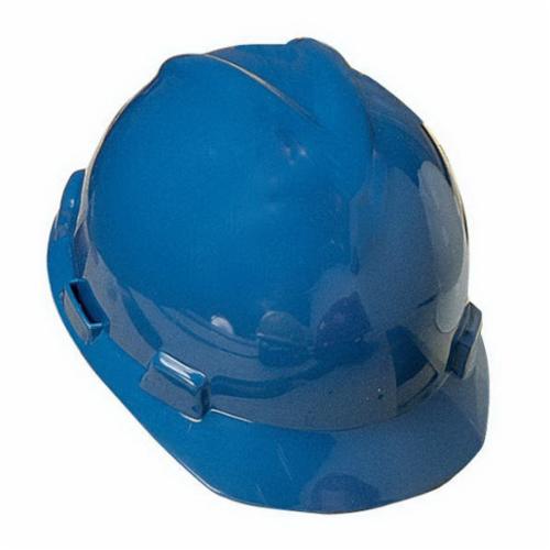 V-Gard® 477483 Front Brim Hard Hat, SZ 7 Fits Mini Hat, SZ 8-1/2 Fits Max Hat, Polyethylene, Fas-Trac® III Suspension, ANSI Electrical Class Rating: Class E, ANSI Impact Rating: Type I, Ratchet Adjustment