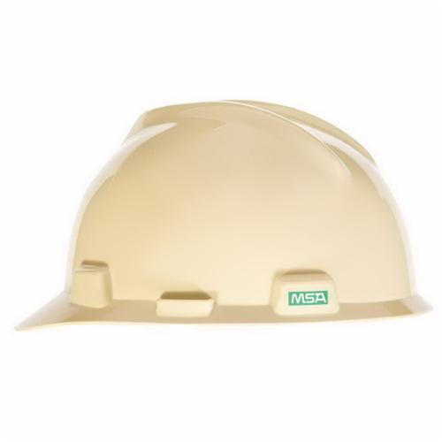 V-Gard® 495856 Front Brim Hard Hat, SZ 6-1/2 Fits Mini Hat, SZ 8 Fits Max Hat, Polyethylene, Fas-Trac® III Suspension, ANSI Electrical Class Rating: Class E, ANSI Impact Rating: Type I, Ratchet Adjustment