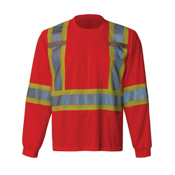 Viking® 6010O-2XL High Visibility Long Sleeve Safety Shirt, 2XL, Orange, Polyester