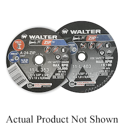 Walter Surface Technologies Zip™ 11L211 ZIP™ Type 1 Cut-Off Wheel, 2 in Dia x 1/16 in THK, 5/16 in Center Hole, A-24-ZIP Grit, Aluminum Oxide Abrasive