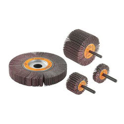 Walter Surface Technologies COOLCUT™ 15F006 Mount Coated Flap Wheel, 1-1/2 in Dia Wheel, 3/8 in W Face, 1/4 in Dia Shank, 60 Grit, Coarse Grade, Aluminum Oxide Abrasive