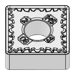 WIDIA 5908848 Victory™ High Performance Turning Insert, ANSI Code: SNMG432MS WS25PT, SNMG Insert, 432 Insert, Square Shape, Negative Rake, Neutral Cutting, For Use On Steel, Stainless Steel, Cast Iron, Non-Ferrous Metals and High Temperature Alloys