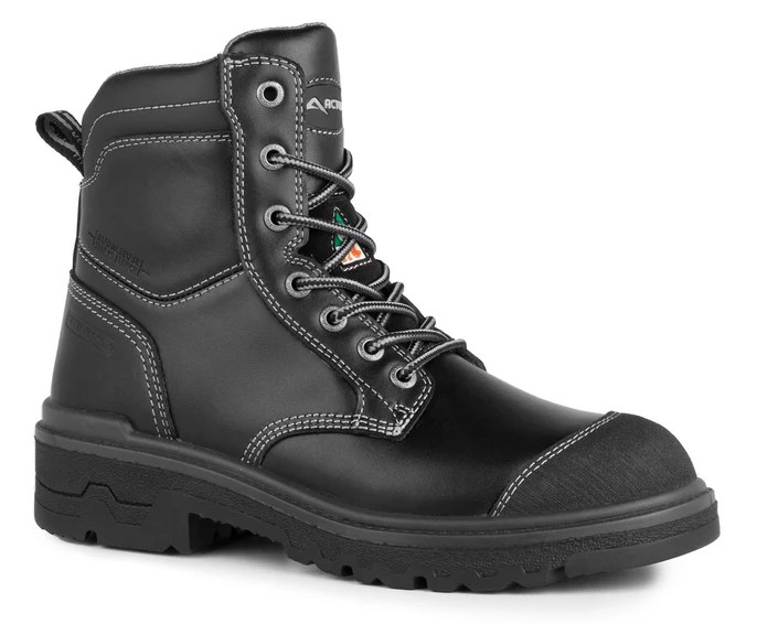 Acton Fierce, Black | Women's 8'' Leather Work Boots Sz 9.5