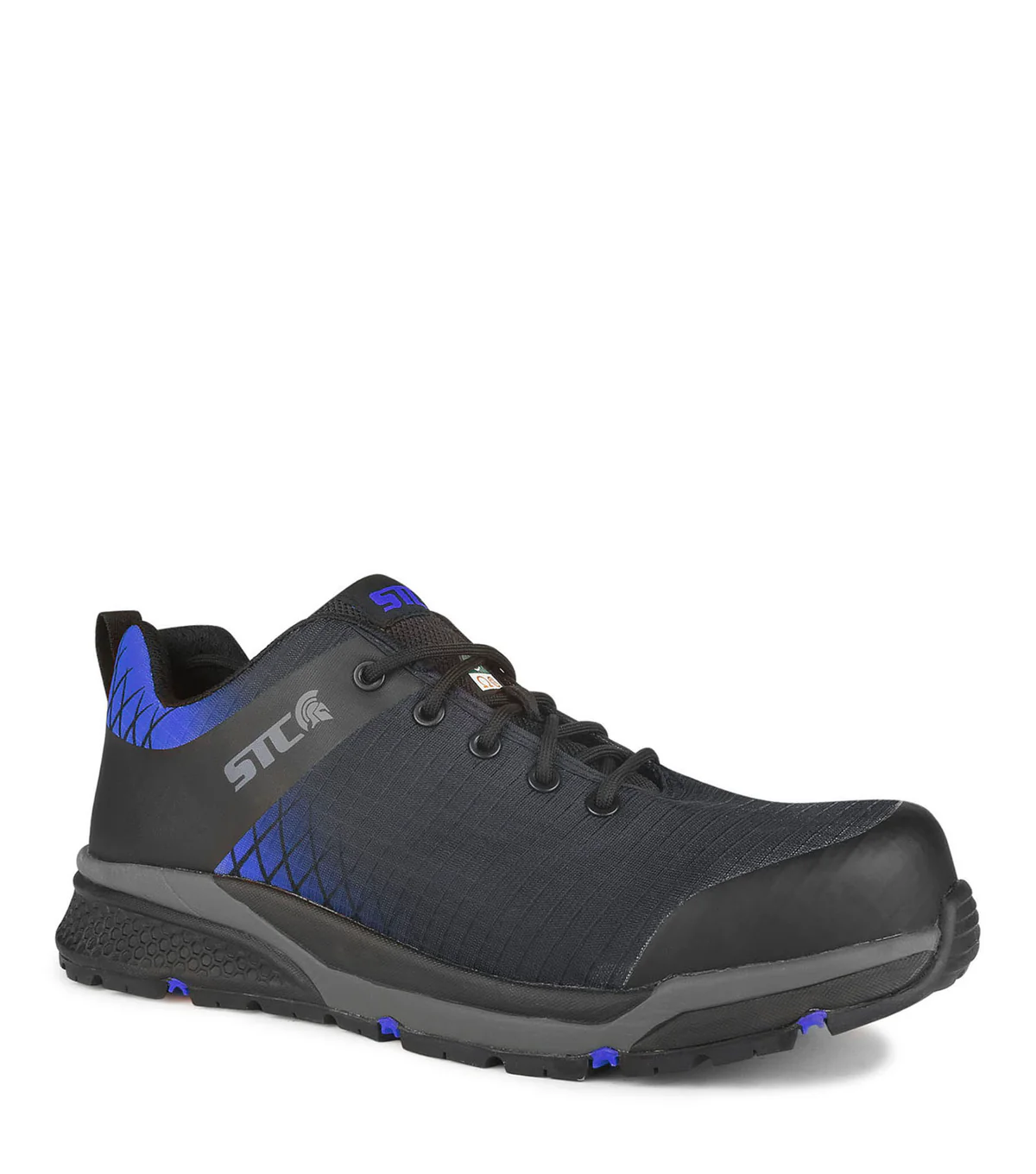 STC Trainer, Black & Blue | Athletic Metal Free Lightweight Work Shoes