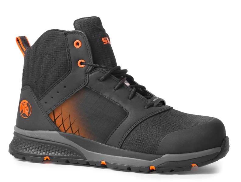 STC Trainer6, Black & Orange | Ultra-lightweight 6'' Athletic Work Shoes