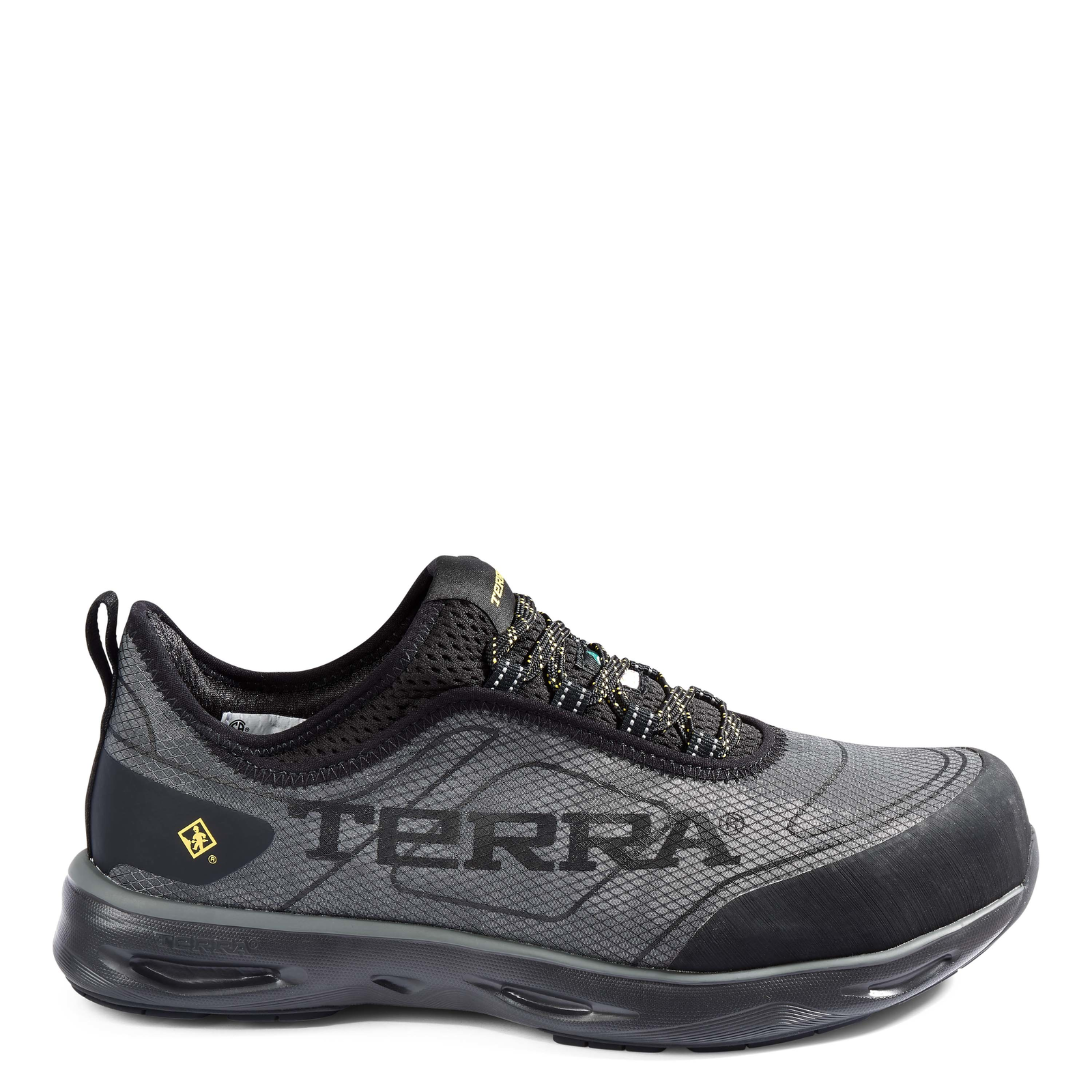Men's Terra Lites Low Nano Composite Toe Athletic Safety Work Shoe Black Grey