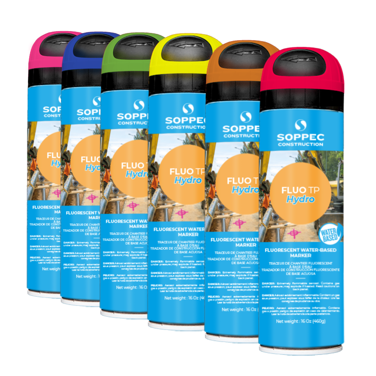 Fluo TP Hydro: Highly Fluorescent Water Based Inverted Marking Paint