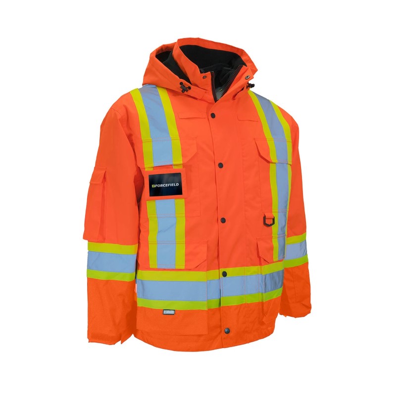 Re-Engineered 4-in-1 Hi Vis Safety Parka Orange