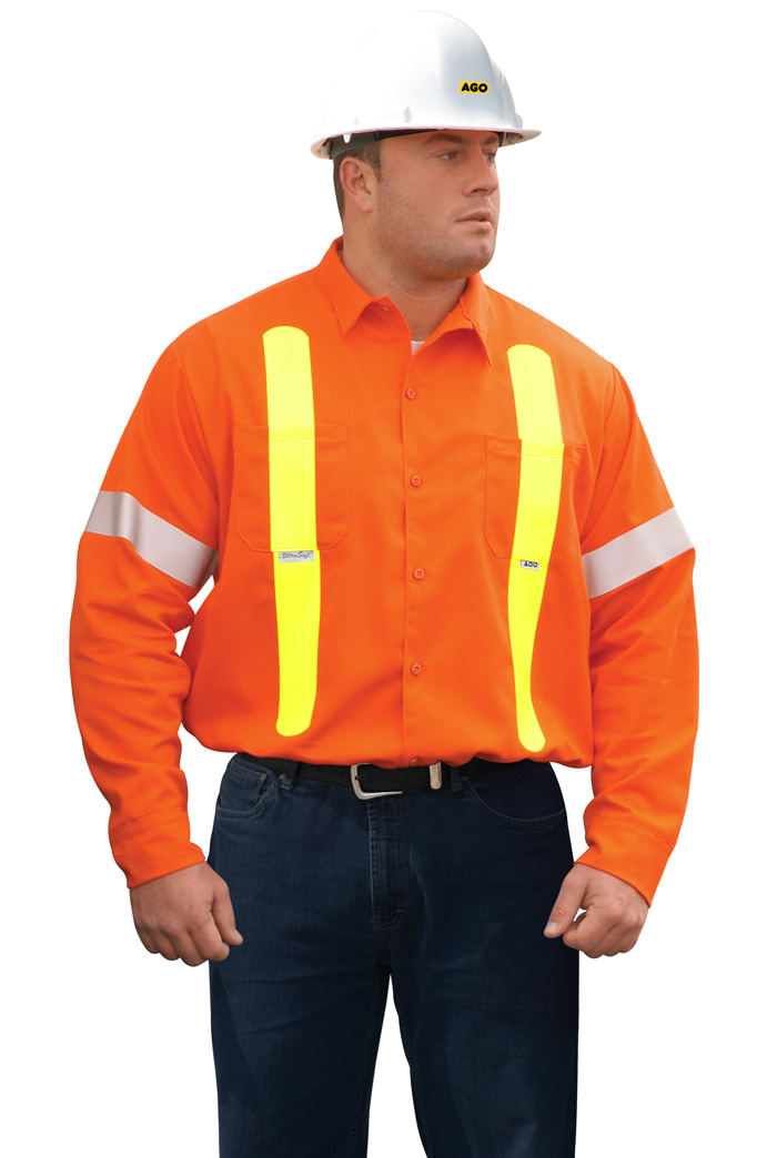 AGO #HO-015 UltraSoft Arc/FR Work Shirt Hi-Vis