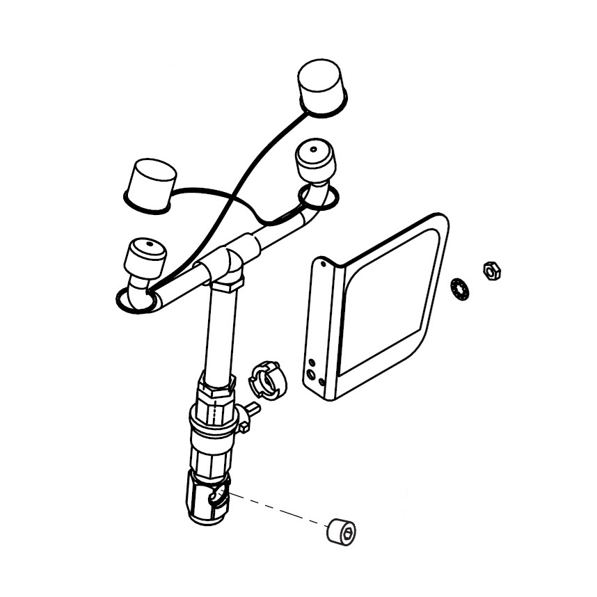 Bradley® S05-182 Valve Assembly, For Use With Model S19-788 15 gal Tank with Eyewash and Hose Spray