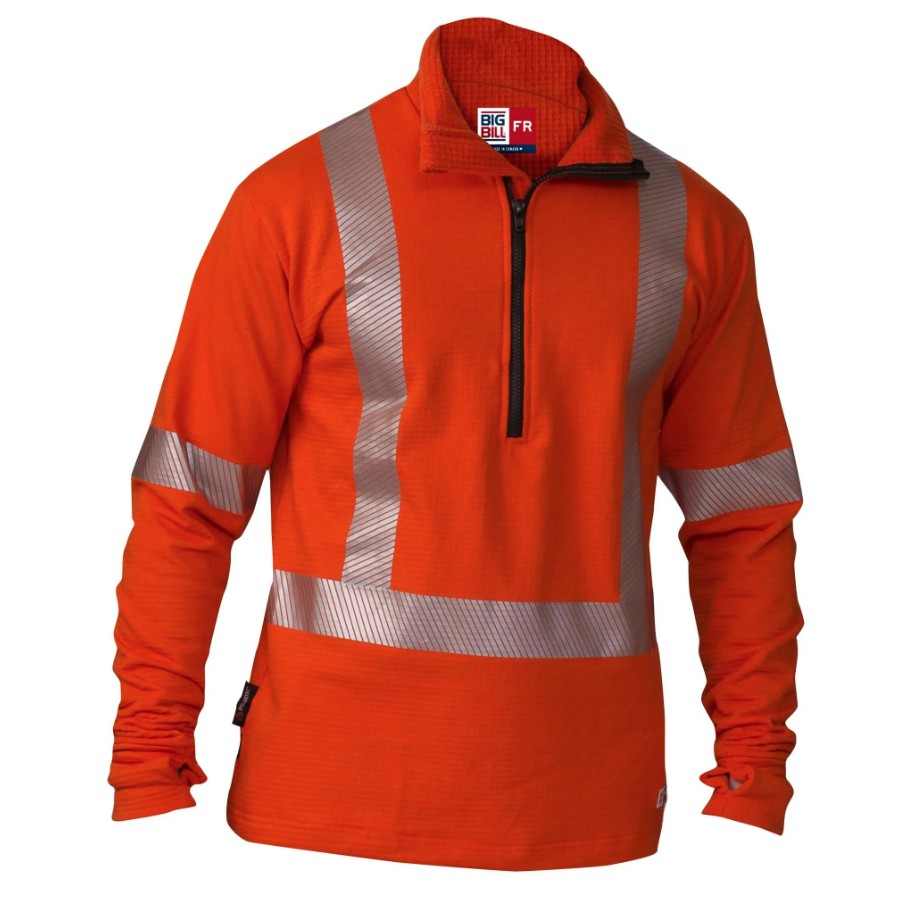 Big Bill® SRT29PS11 FR Quarter-Zip Grid Fleece - Orange (Select Size)