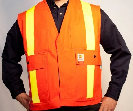 09BFR1V (Fr)Vest, Fire Retardant, Striped