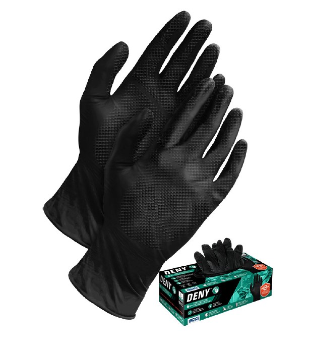 BDG® 99-1-6800 Black 6 mil Nitrile Disposable Gloves 50 EA / BX