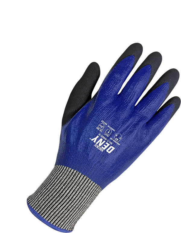 BDG DENY™ 99-1-9660 99-1-9660 Dexterity Cut-Resistant Gloves, Nitrile Coating, Knit Wrist Cuff, Resists: Abrasion, Cut, Liquid, Puncture and Tear, ANSI Cut-Resistance Level: A3, Left/Right Hand