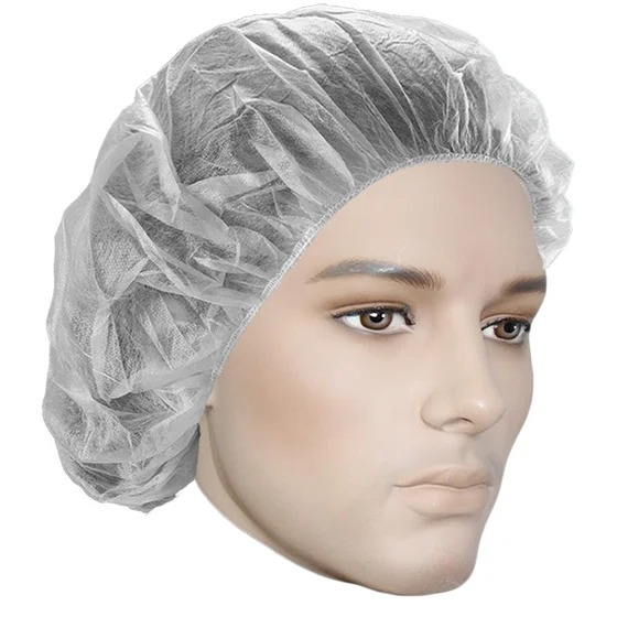 24in white bouffant cap