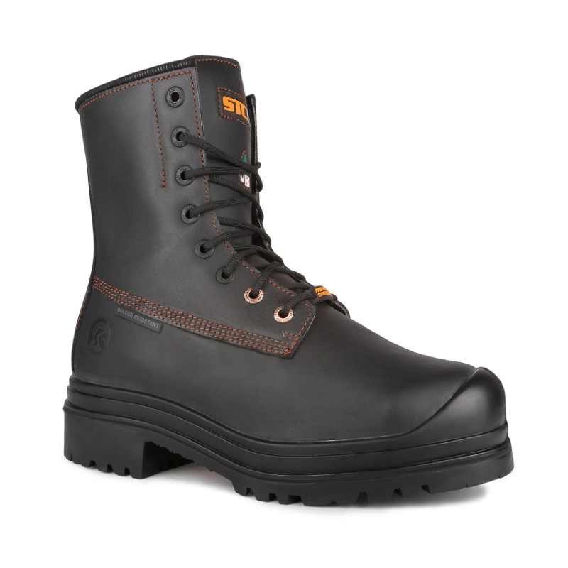 Workboot Stc Metpro Metguard And Steel Toe Leather Black
