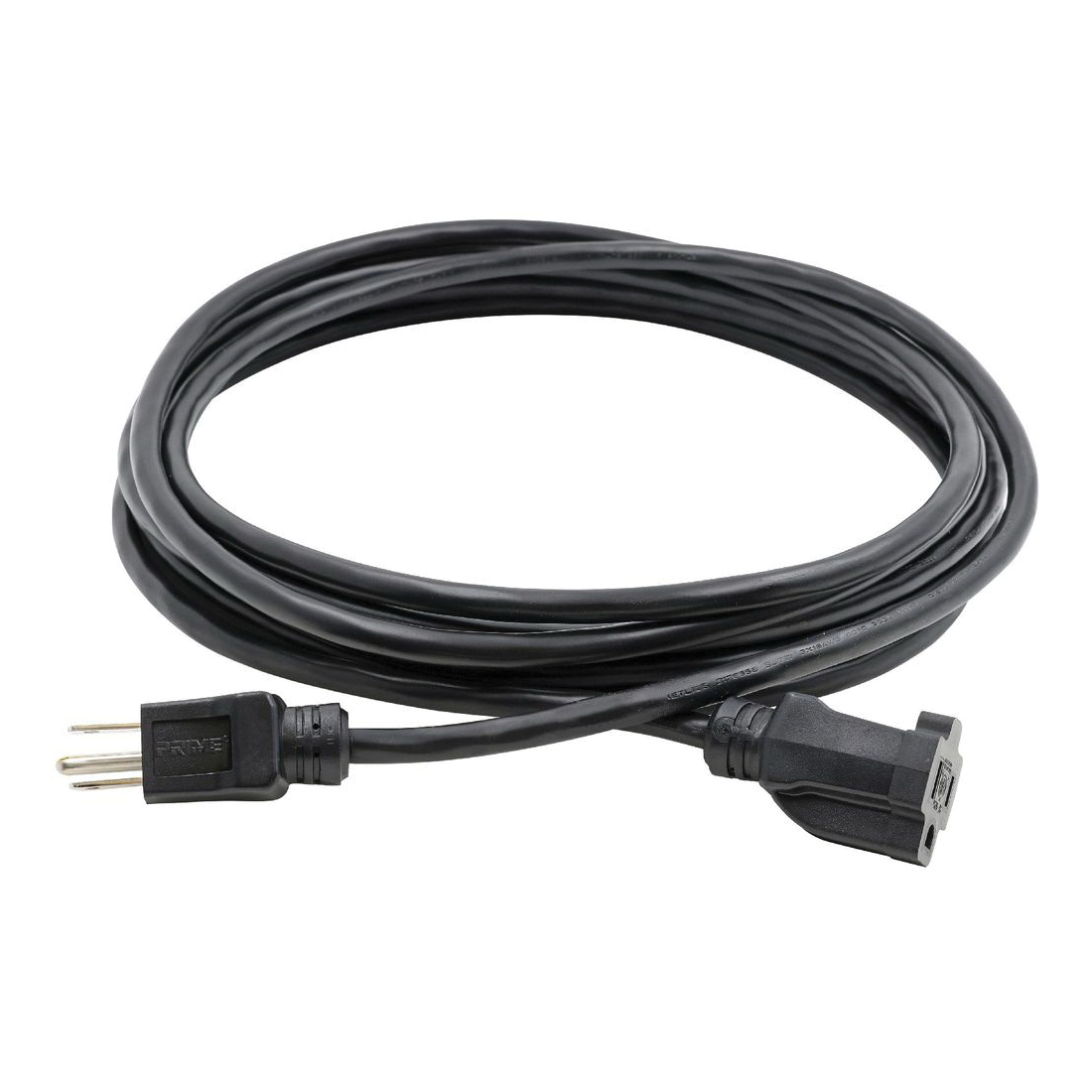 PRIME® EC502608 SJTW Ultra Flexible Workshop Extension Cord, 125 V, 13 A, 1625 W, 8 ft L Cord, 3 Conductors