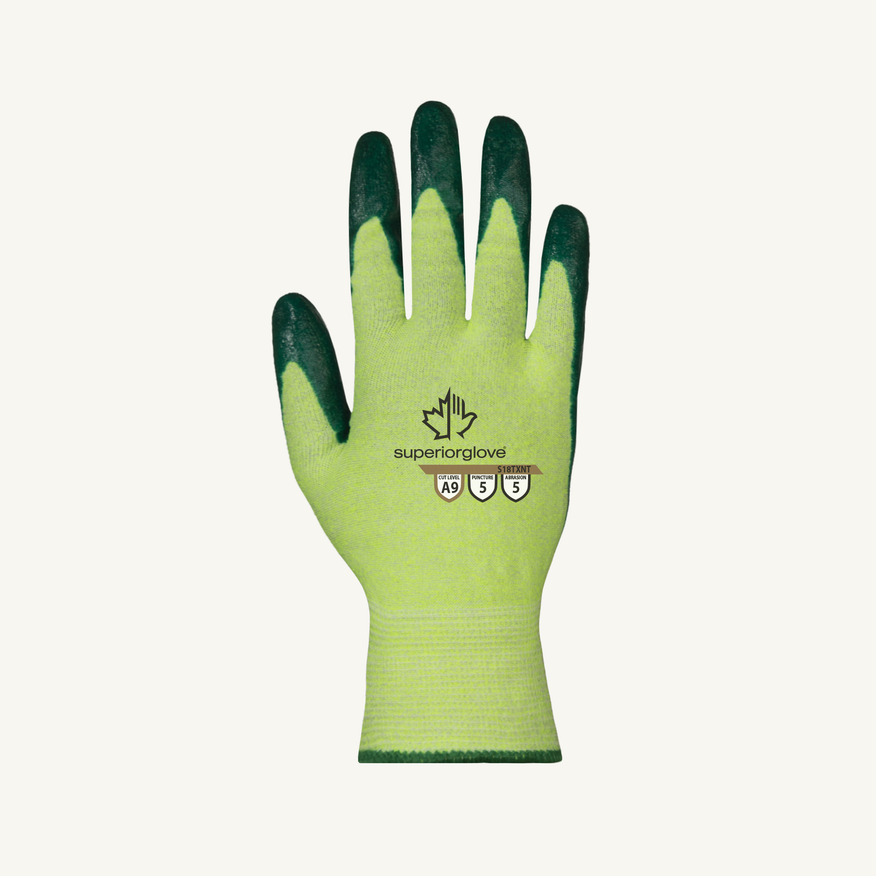 Dexterity® S18TXNT Cut Resistant Gloves - Superior Glove TenActiv™ Hi-Viz A9 Cut Protection