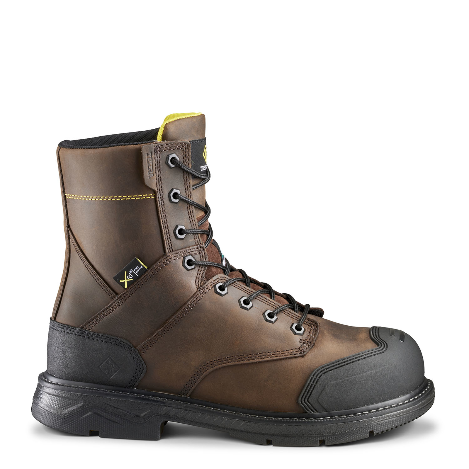 Men's Terra Patton 8" Aluminum Toe Safety Work Boot with Internal Met Guard