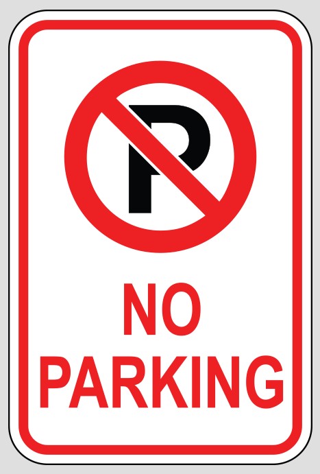 SIGN, "NO PARKING", 12" x 18"
